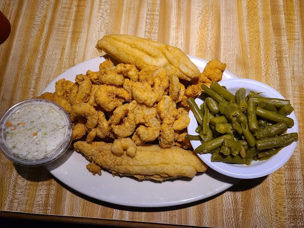 Flounder & Fried Shrimp